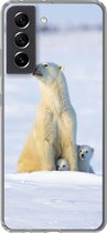 Coque Samsung Galaxy S21 FE - Ours polaire - Neige - Oursons - Siliconen