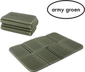 Camping zit matje - Picknick kussen - vouwkussen - Seat pad - Army groen