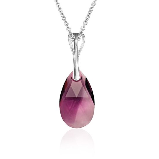 Montebello Ketting Pia - Swarovski® Druppel - 925 Zilver - 16mm