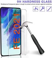 ShieldCase screenprotector geschikt voor Samsung Galaxy S21 FE screen protector - glasplaatje - glazen screenprotector - volledige bescherming tegen krassen & stoten - glazen screenprotector
