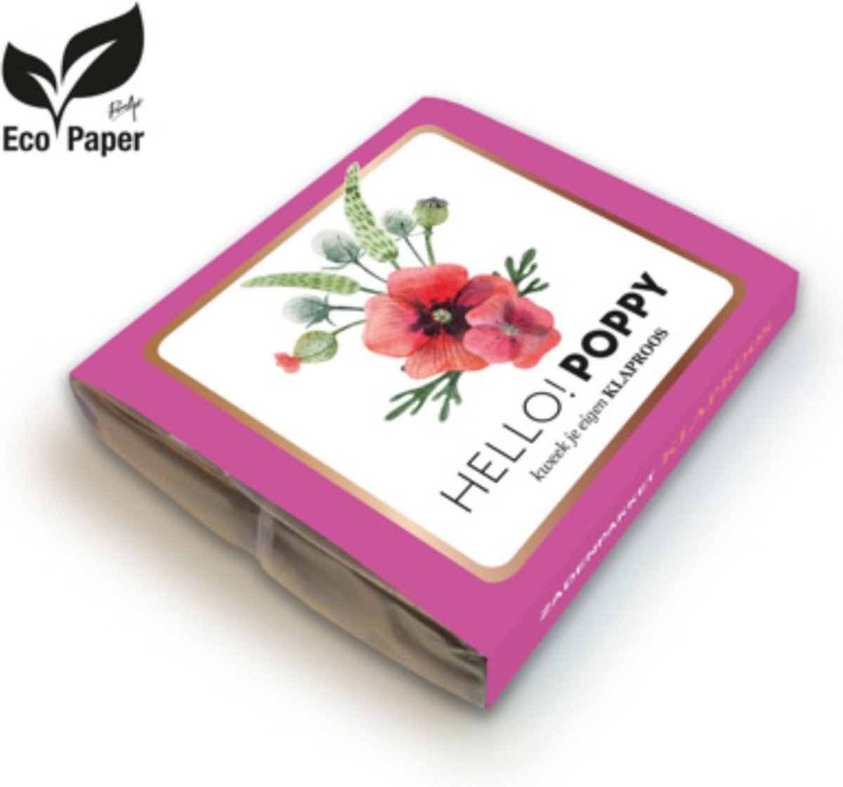 Paper Art Hello Poppy - zadenpakket klaproos - zelf zaaien - moederdag cadeautje - vriendin - liefde