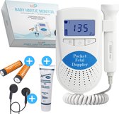 Pro Bellia® Professionele Doppler Incl. Ultrasound Gel & Batterijen & Oordopjes - Baby Hartje Monitor - Zwangerschapscadeau - Babyshower