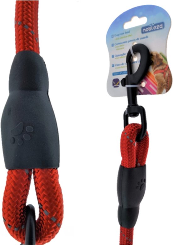 Voyager Reflecterende hondenriemset met neopreen handvat ondersteunt puppy's van kleine, middelgrote en grote rassen, schattig en robuust voor wandelen, hardlopen en training - zwart, M
