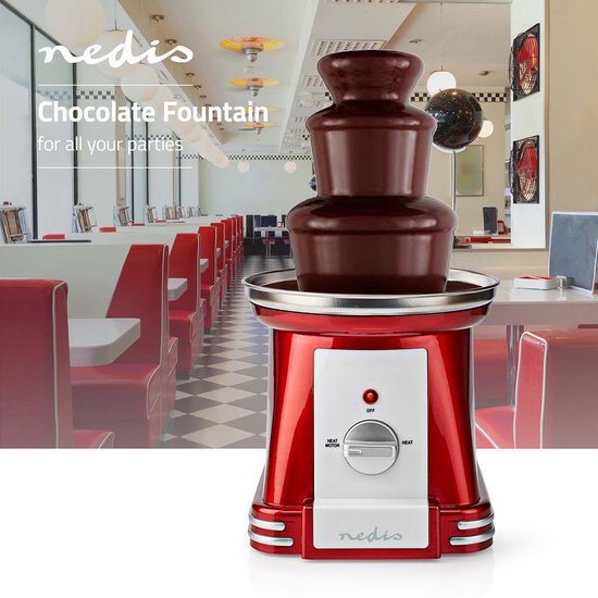 Chocolade Fountain - 90 W - Rood / Wit