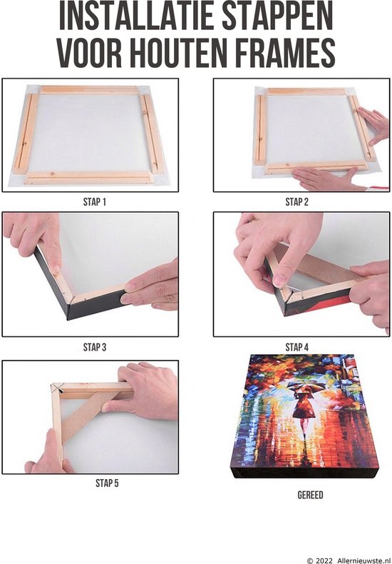 Allernieuwste Los Houten Frame voor Canvas Doek 30 x 40 cm - Schilderen op  nummer -... | bol.com