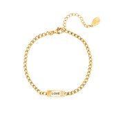 Love armband - valentijn - stainless steel - goud