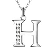 SALE - Damesketting – Vrouwenketting – Zilver – Letter H - Valentijn - Cadeau voor haar