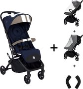 Qtus Lark Combi deal Blauw nummer 17 - Compacte Kinderwagen - Buggy met accessoires