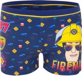 Brandweerman Sam - zwemboxer - donker blauw - maat 104