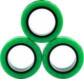 FinGears Original - Magnetische ringen - Supersterke magneet fidget - Groen/zwart - M
