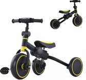 2-in-1 kinderdriewieler loopfiets kinderdriewieler loopfiets voor kinderen vanaf 1 jaar tot 3 jaar (geel)