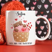 You are the sweetest mok - Beker - Valentijnscadeau - Mok met naam - Valentijn - Gratis Inpak Service