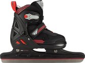 Nijdam Noren Schaatsen - Blade Burner - Verstelbaar - Zwart - Rood - Maat 29 - 32