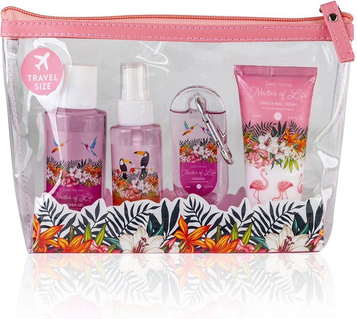 Goedkoopste valentijn cadeau vrouw - reis geschenkset badproducten - nectar of life - sweet escape - Kado vrouwen, moeder, vriendin, zus, oma, mama
