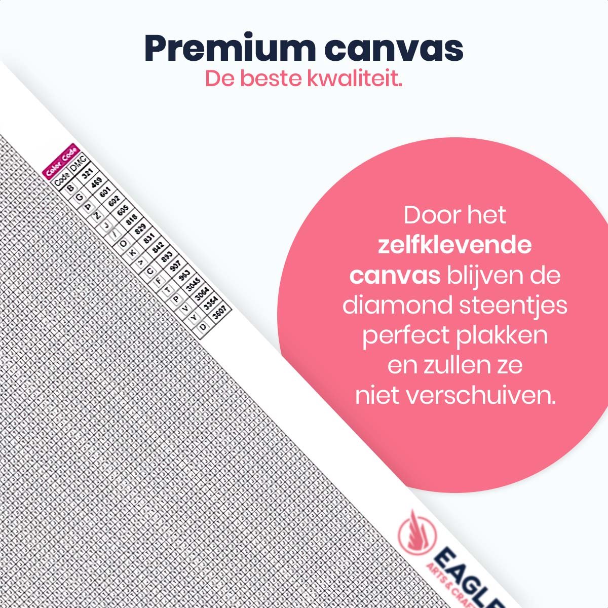 Eagle® Diamond Painting Volwassenen - Panda's - 40x30cm - Ronde Steentjes — afbeelding 9