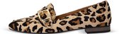 Babouche Dames Leopard Loafer / Instapper / Damesschoenen - Bruin - Maat 39