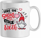 Mok 'Quarantined for valentine' | Gnome| Valentijn | Valentine | Kadootje voor hem| Kadootje voor haar | Liefde