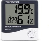 Oauee - Vochtmeter - Hygrometer - Hygrometer op Batterijen - Zwart/wit - Inclusief Thermometer - Digitale Luchtvochtigheidsmeter - Voor Binnen & Buiten - 2 in 1 Compact & Overal Te