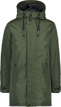 Purewhite -  Heren Regular Fit Parka  Jas  - Groen - Maat M