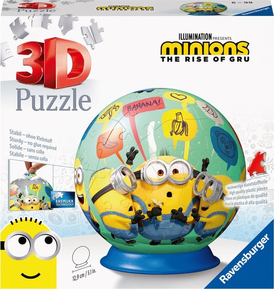 Italiaans Glad Gluren Ravensburger Minions 2 Puzzleball - 3D Puzzel - 72 stukjes | bol.com