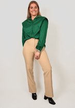 Lize pantalon | Broek dames | Chique | Pantalon | Hoge taille | Flared | Kleur Beige | Maat S