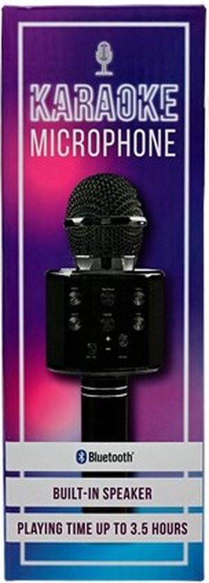 Karaoke-microfhone bluetooth playing time 3,5 hour, kleur zwart, model  LB-SV-KMIC01 | bol.com