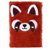 Adoramals Rode Panda Fluffig Notitieboekje A5 gelinieerd