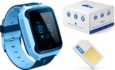 Mayma GPS Horloge Kind - Blauw - Smartwatch Kinderen - Inclusief Zaklamp - Inclusief simkaart