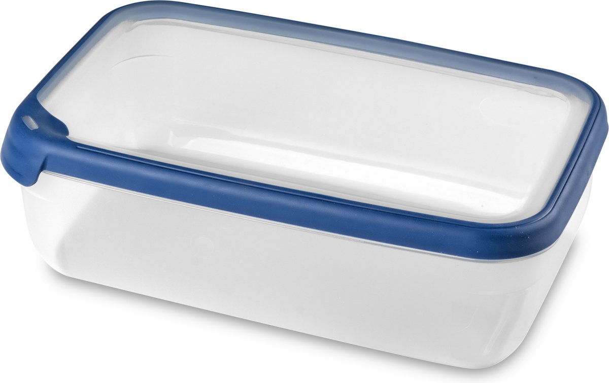 Curver Grand Chef Eco Vershoudbakje - 4L - Rechthoekig - Transparant/Donkerblauw