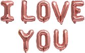 I LOVE YOU ballon Rosé (40CM)