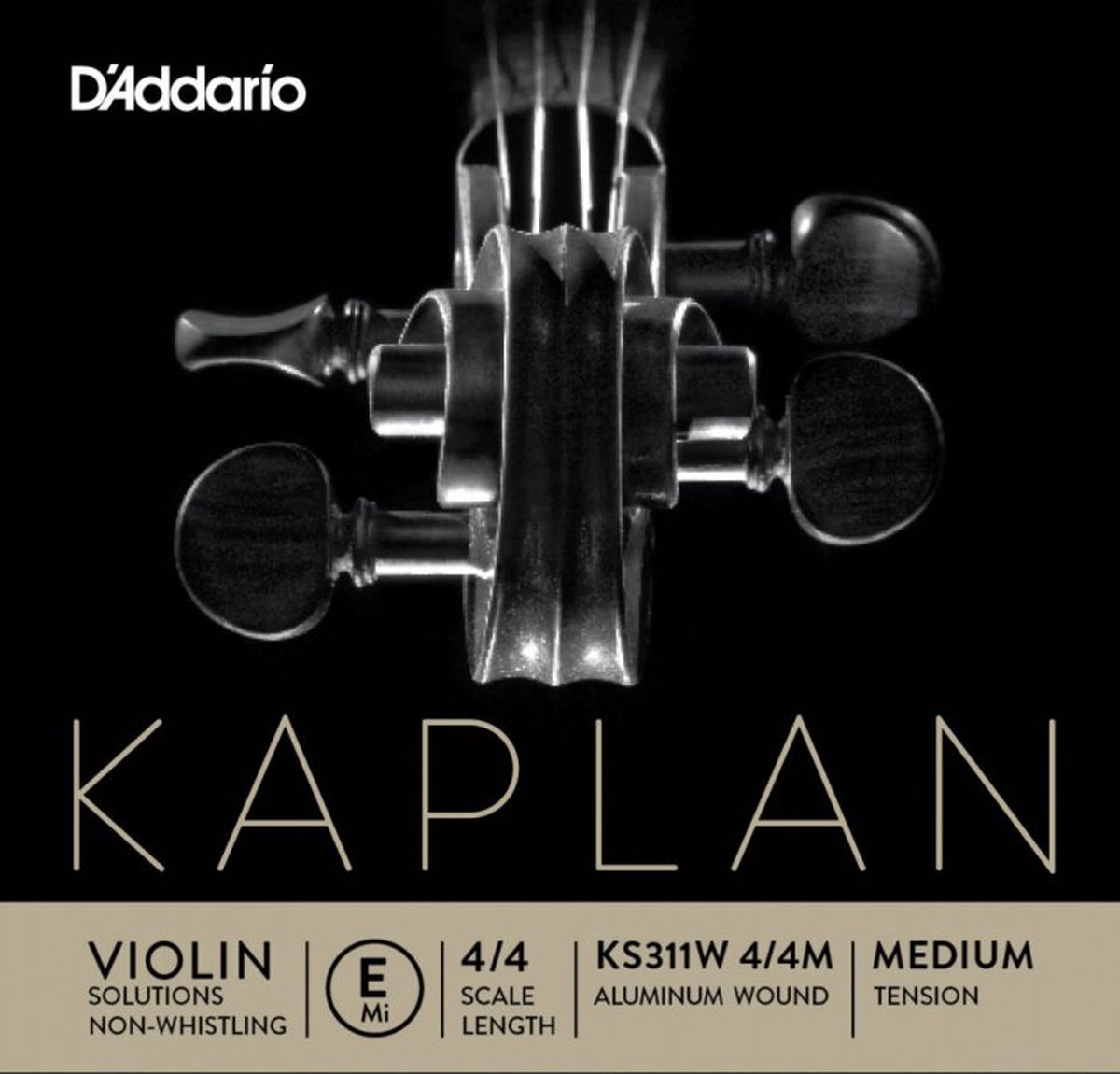 D'Addario KS311W 4/4M Kaplan Losse E Snaar viool 4/4 Scale, Medium