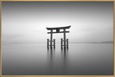 JUNIQE - Poster met kunststof lijst Torii Study III -20x30 /Grijs &