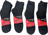 Zwarte sokken - Effen - Halflang - Zacht - 10 paar - Maat 43/46