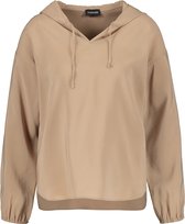 TAIFUN Dames Blouse met capuchon Sand-48