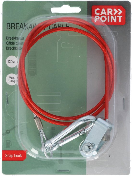 Carpoint Breekkabel met Musketonhaak - 100cm - 1500N/150kg - Breekkabel voor Aanhanger en Caravan van Carpoint — afbeelding 5