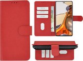Hoesje Xiaomi MI 11T Pro - Book Case Wallet Rood Cover
