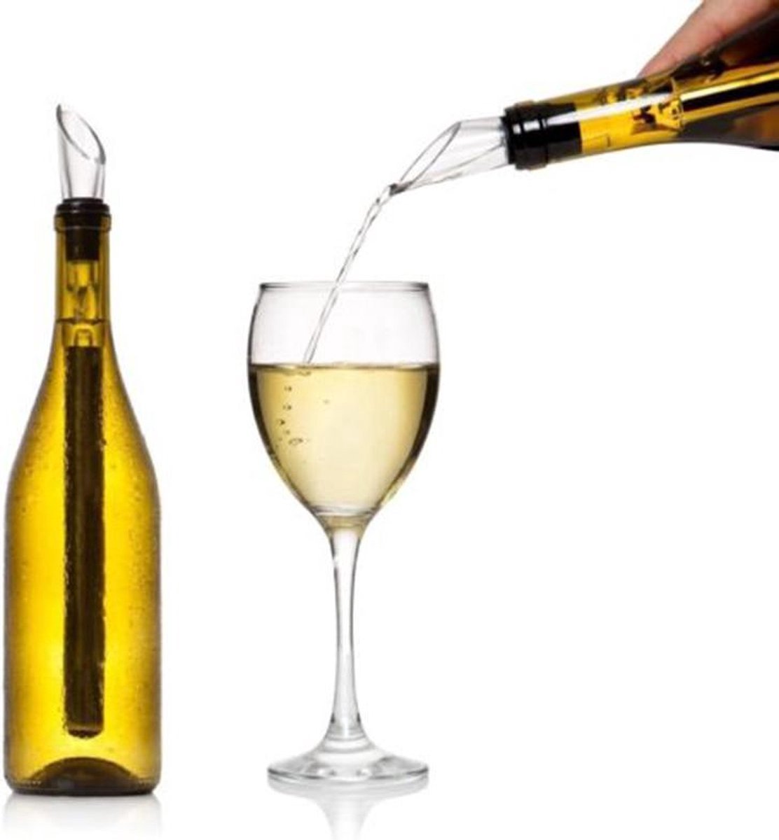 Luxe Wijnkoeler Stick - Wijn Koeler Staaf - Wijn Fles Koeler - Wijnschenker - Wijnstopper - Wine Chiller - Champagne Koeler - Koelstaaf voor wijn