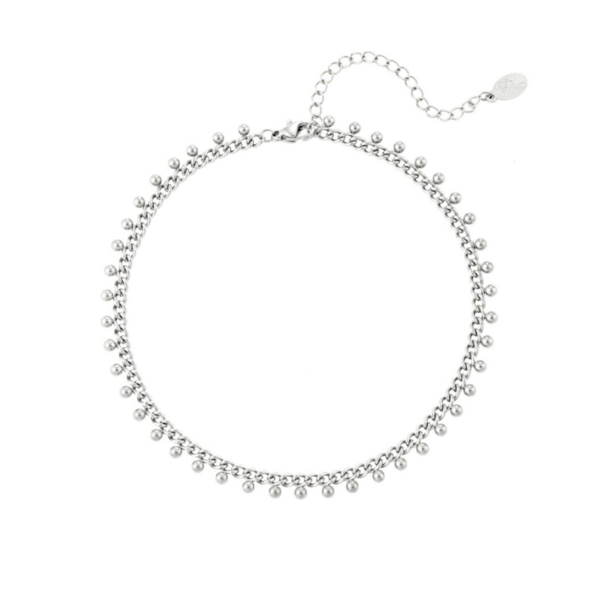 Yehwang - Enkelbandje - Stainless Steel - Zilver - Bolletjes - Balls