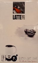 Latte Art set - LA-135P Melkopschuimer - Binnen 120 seconden heerlijke Cappucinoschuim - met  4 cacaosjablonen