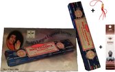 Doos met 12 pakjes à 15 gram - Wierook - Wierookstokjes - Incense sticks - Nag Champa + 5 Mini Wierookstokjes + Gelukspoppetje