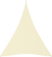 Zonnescherm driehoekig 5x7x7 m oxford stof crèmekleurig