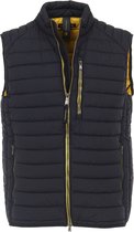 CASA MODA comfort fit bodywarmer (middeldik) - blauw met gele ritsen -  Maat: S