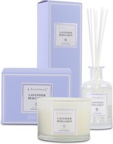 Mysolutions - Geurkaars - Geschenkset - Lavendel - Geurstokjes - Geurkaarsen - Badkamer Accessoires - 200ML