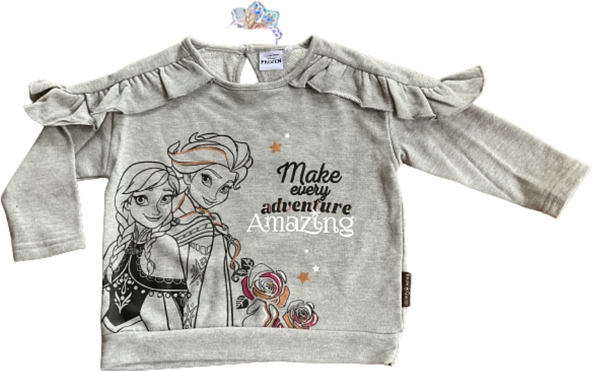 Disney Frozen Sweater - Grijs - Maat 104/110 (5 jaar)