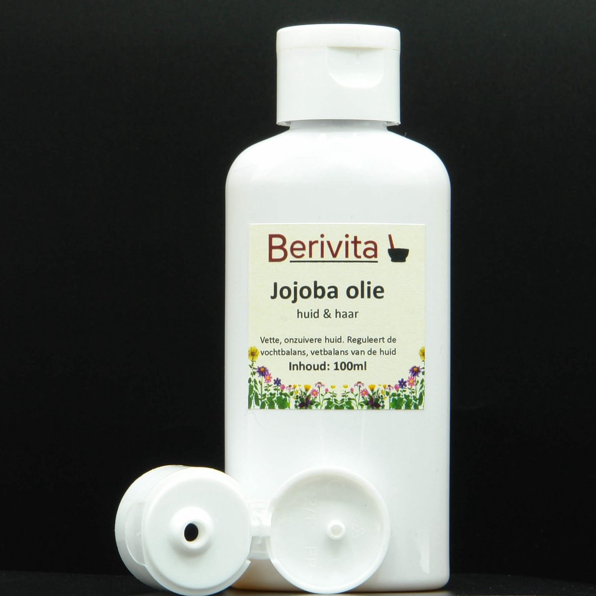 Jojoba Olie Puur 100ml - Koudgeperste en Onbewerkte Jojoba Oil - Huidolie en Haarolie - Berivita