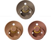 Bibs fopspeen - maat 1 0-6 maanden - 3 stuks - woodchuck - earth - dark oak#