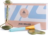 Lifestyle Care Jade Gezichtroller met Gua Sha Schraper - Face Roller Steen voor Gezichtsmassage