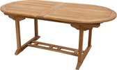 Teakhouten uitschuifbare tuintafel ovaal - Tuintafel hout - Ovale tuintafel - 180 cm - Verlengbaar tot 240cm