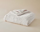 Plaids Cocooning - fleece deken - plaid - Peau de Bête blanc - Wit - Superzachte fleece - 200 cm x 150 cm