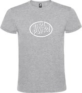 Grijs t-shirt met 'Girl Power / GRL PWR' print Wit size 3XL